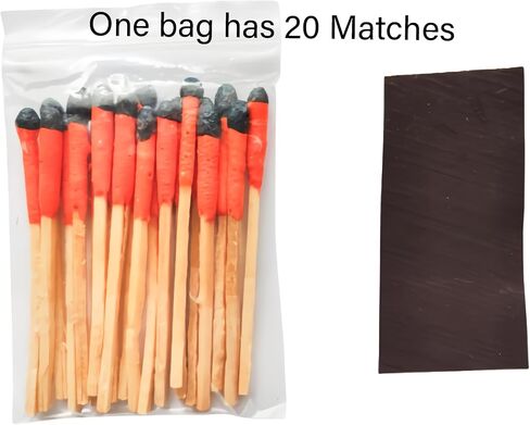 Emergency Fire Starter Kit – 8 Bags of Magnesium Shavings + 20 Windproof Waterproof Matches with Extra Striker Paper in Tin Box – Survival Kit for Camping, Hiking, Bug Out Bag in Kuwait