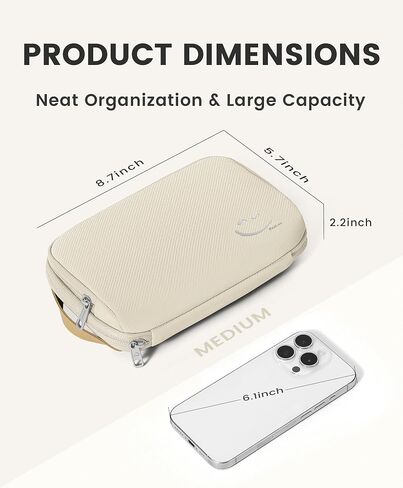 Travelkin Travel Cord Organizer, Electronic Organizer Travel Case, Cable Organizer Bag For Cords,Chargers Phone, Sd Card,Usbs in Kuwait