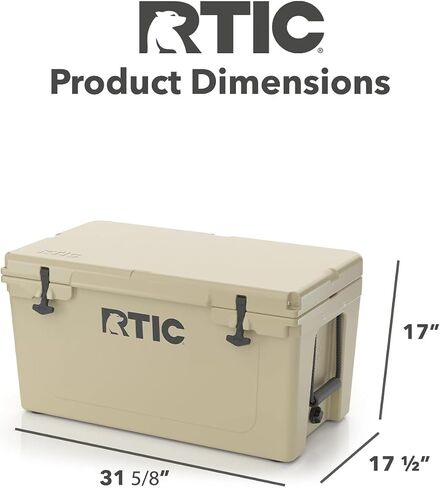 RTIC 65 QT Ultra-Tough Cooler Hard Insulated Portable Ice Chest Box for Beach, Drink, Beverage, Camping, Picnic, Fishing, Boat, Barbecue in Saudi Arabia