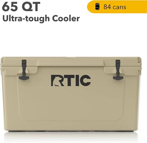 RTIC 65 QT Ultra-Tough Cooler Hard Insulated Portable Ice Chest Box for Beach, Drink, Beverage, Camping, Picnic, Fishing, Boat, Barbecue in Saudi Arabia