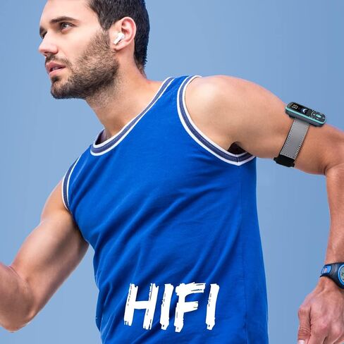 32GB MP3 Player with Clip, AGPTEK Bluetooth 5.0 Lossless Sound with FM Radio, Voice Recorder for Sport Running, Supports up to 128GB TF Card, Blue in Kuwait