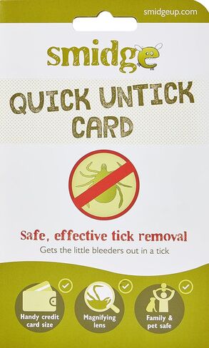 Smidge Unisex's Tick Removing Card, Green, one Size in Kuwait