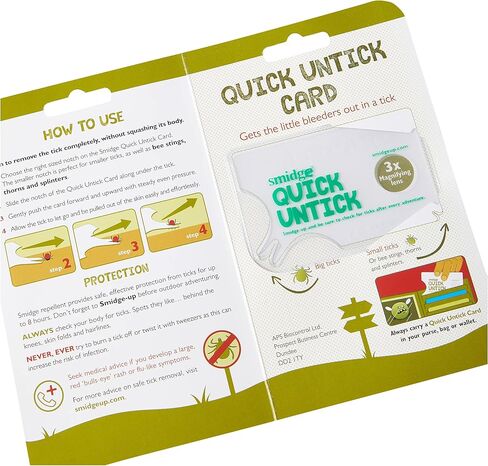 Smidge Unisex's Tick Removing Card, Green, one Size in Kuwait