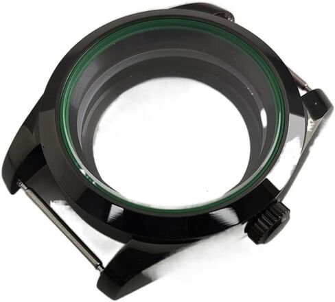 39mm NH35 NH36 CASE ، العلبة السوداء ، التقويم الساعة 3 ، الفولاذ المقاوم للصدأ المجلفن ، مصقول ، واضحة ، متوافقة مع Miyota 8215 8205 Case in Kuwait