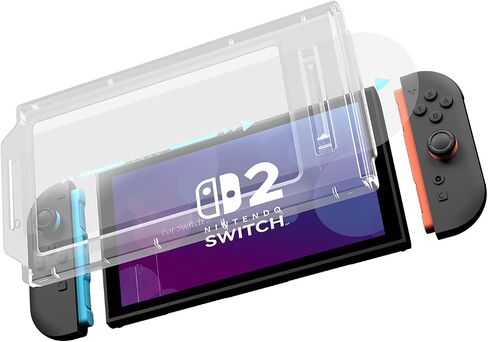 تبديل Geekshare Switch 2 واقي الشاشة ، إطار محاذاة خالي من الغبار ، 9 ساعات من الزجاج المقسّر ، فلمنتين ، خالية من الفقاعات ، واضحة ، واضحة ، مضادة للخلع ومضاد للوجود ، وقاطع دقيقة ، وتثبيت تلقائي ، 2 عبوة in Kuwait
