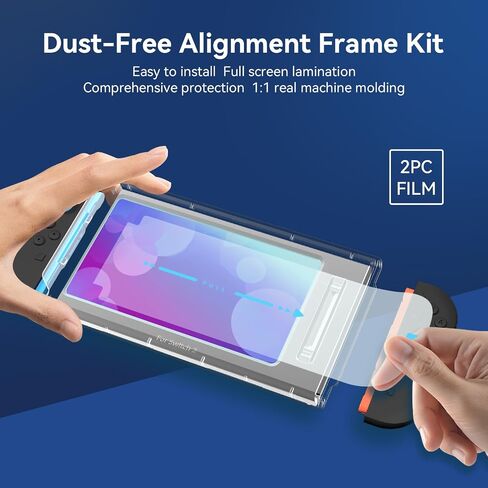 تبديل Geekshare Switch 2 واقي الشاشة ، إطار محاذاة خالي من الغبار ، 9 ساعات من الزجاج المقسّر ، فلمنتين ، خالية من الفقاعات ، واضحة ، واضحة ، مضادة للخلع ومضاد للوجود ، وقاطع دقيقة ، وتثبيت تلقائي ، 2 عبوة in Kuwait