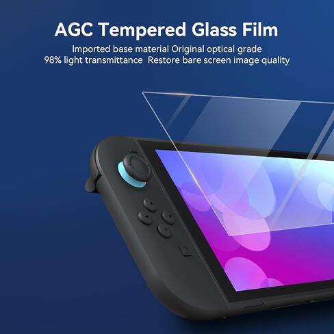 تبديل Geekshare Switch 2 واقي الشاشة ، إطار محاذاة خالي من الغبار ، 9 ساعات من الزجاج المقسّر ، فلمنتين ، خالية من الفقاعات ، واضحة ، واضحة ، مضادة للخلع ومضاد للوجود ، وقاطع دقيقة ، وتثبيت تلقائي ، 2 عبوة in Kuwait