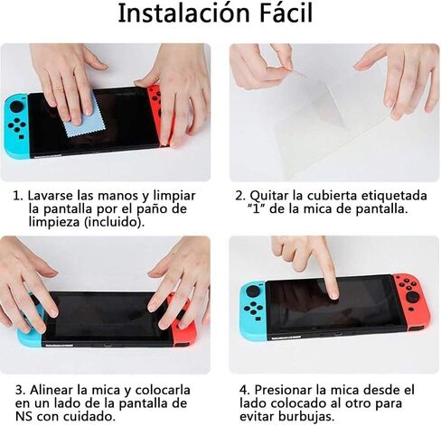 2 Pack Tempered Glass Mica for Nintendo Switch Tempered Glass 9H 0.33 mm Thickness 2 Pieces Compatible with Nintendo Switch (Nintendo Switch Lite 2019) in Saudi Arabia