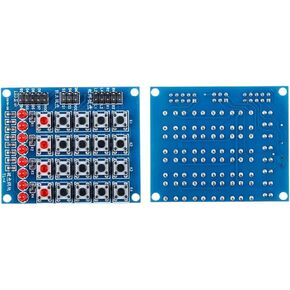 4X4 4 * 4 Matrix Keyboard Array Module 16 Key Push Buttons Switch Keypad Panel 8 LEDs Accessory Water Lamp DIY Kit