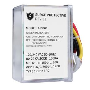 HVAC Surge Protector 120/240V Mini Split Surge Protector with TPMOV Technology Device for AG3000, Watertight Enclosure Lightning Protection, Comprehensive Surge Protection