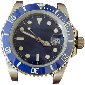 SUB Watch Automatic Movement 40mm Stainless Steel Case Men's Modification Accessories Blue Dial Luminous Pointer Ceramic Bezel Watch case