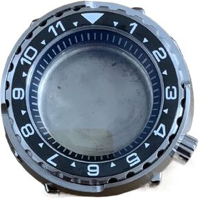 Watch Case Stainless Steel 45mm Assembly NH35 Automatic Movement Ceramic Ring Mineral Glass Waterproof 5ATM watch case
