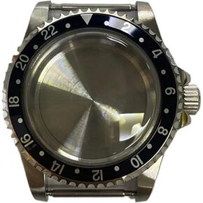 39.5MM Stainless Steel Watch Case Shell Cover For NH35 NH36 Mechanical Movement watch case(Black Yellow Bead)