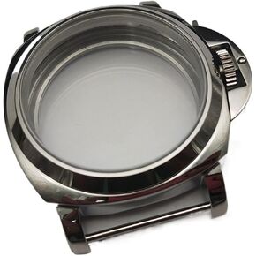 PAM 45mm Stainless Steel Watch Case compatible with Seagull ST36 compatible with ETA 6497/6498 Manual Winding Mechanical Movement Polished Case Repair Parts watch case