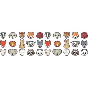 StickerTalk Animal Camera Dots Webcam Covers, 1 Sheet of 30 Stickers, 0.35 inches Tall Each