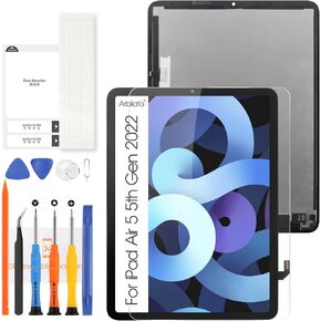 Screen for iPad Air 5 5th Generation 2022 Tablet Screen Replacement for iPad Air 5 LCD Screen A2589,A2591,A2588 Touch Display Digitizer Assembly Repair Parts(Black)