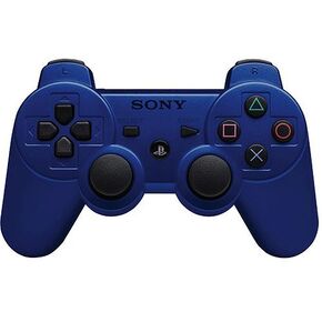 Sony Playstation PS3 Dualshock 3 Controller - Blue (99007) (Renewed)