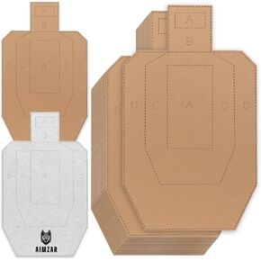 30x18in Cardboard Torso Shooting Targets – Durable Silhouette for Range Practice – Ideal for Pistol, Tactical, and Competition Use – Heavy-Duty, Reversible Design for Indoor/Outdoor Training