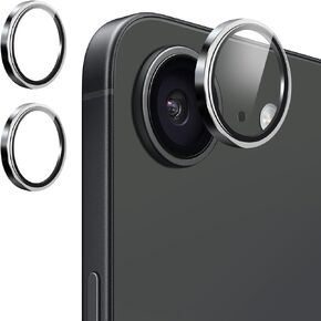 2 حزمة الكاميرا عدسة شاشة واقي من الزجاج المقسّر لـ iPhone 16E 2025 ، غطاء حلقي ثلاثي الأبعاد حلقة ، غلاف واقية من ألعاب النحافة.