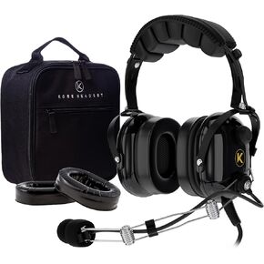 P1 General Aviation Headset with Pilot Headset Bag, and Silicone Gel Ear Seal Replacement for Aviation