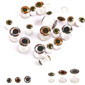 Maxcatch Weightless Dumbbell Living Eyes, 4D Realistic Resin 25PCS Fly Tying Materials
