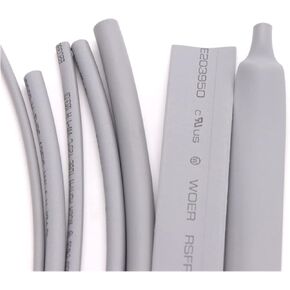 Heat Shrink Tubing,Shrink Tubing 1Meter Grey Heat Shrink Tubing Cable Sleeve Heat Shrink Wrap Tube Sleeving Dia 1mm - 20 Mm Heat Shrink Tube 2:1 Polyolefin Thermal Cable Sleeve(3.5mm x 1 Meter)