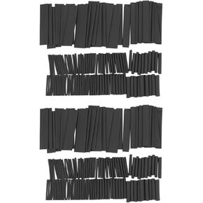 Heat Shrink Tubing,Shrink Tubing 254pcs/set Heat Shrink Tubing Kit, Black Weatherproof Heat Shrink Tube Shrink Ratio 2:1 Electrical Shrink Tubing for Wires Repairs, Soldering, Automotive Wiring