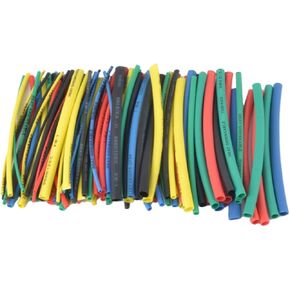 Heat Shrink Tubing,Shrink Tubing 100Pcs Heat Shrink Tubing Kit, Electric Insulation Heat Shrink Wrap Cable Sleeve, Polyolefin Shrinking Assorted Heat Shrink Tubing for Electrical Mechanical Protection