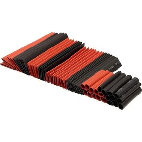 Heat Shrink Tubing,Shrink Tubing 127Pcs Heat Shrink Tubing 2:1, Black and Red Polyolefin Heat Cable Wire Shrink Tube Shrinkable Sleeve for Fixing and Protecting A Variety of Components