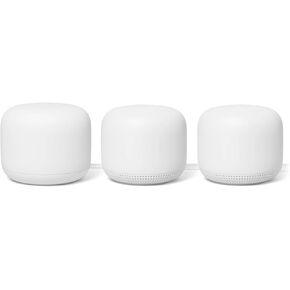 Google Nest WiFi Router 3 Pack ( One Router & Two extenders) 2ndGEneration 4x4 AC2200 Mesh Wi-Fi Routers with 6600 Sq Ft Coverage (Renewed)