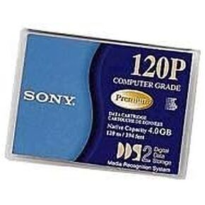 Sony® 1/8" DDS-2 Data Cartridge, 120m, 4GB Native/8GB Compressed Data Capacity