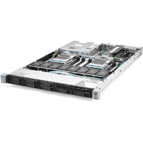 HP ProLiant DL360p Gen8 1U RackMount 64-bit Server with 2×6-Core E5-2640 Xeon 2.5GHz CPUs + 64GB PC3-10600R RAM + 8×300GB 10K SAS SFF HDD, P420i RAID, 4×GigaBit NIC, 2×Power Supplies, NO OS (Renewed)