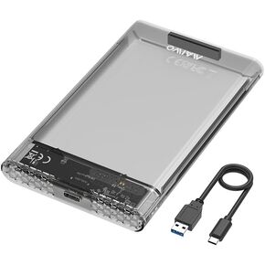 Maiwo خارجي محرك الأقراص الصلبة الخارجي ل 7.5 مم 9.5 مم 2.5 بوصة SATA SSD/HDD ، 5 جيجابت في الثانية USB C إلى سعة تخزين محول SATA ، سعة 6 تيرابايت (أبيض) in Kuwait