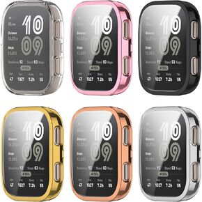 [6-Pack] FitTurn Case for Amazfit Bip 6 Screen Protector, Overall Protective Case TPU HD Ultra-Thin Cover for Amazfit Bip 6 Smartwatch
