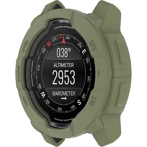 Compatible with Garmin Instinct 3 45MM 50MM Case, Soft Silicone Protector Face Cover Shell Protector Replacement Case Protective Frame for Garmin Instinct 3 Smartwatch (6colors, 50MM)