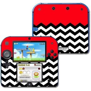 MightySkins Skin Compatible with Nintendo 2DS - Red Chevron | Protective, Durable, and Unique Vinyl Decal wrap Cover | Easy to Apply, Remove, and Change Styles | Made in The USA