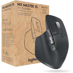 Logitech MX Master 3S for Business, Wireless Mouse with Quiet Clicks, 8K DPI, Secured Logi Bolt USB Receiver, Bluetooth, USB-C Charging, MagSpeed Scrolling, Windows/Mac/Chrome/Linux - Graphite