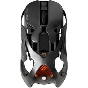 AM Infinity Mouse with 30000DPI PAW3950 Sensor Metal Ultralight 49g Hollowed-Out Design Gaming Wireless Mouse 7 Programmable Buttons Customizable RGB Lighting-Basalt Black