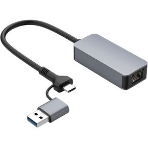 2500Mbps Network Card Adaptier USaB/Type-C to Rj45 Adaptier 2.5G USaB 3.0 Wired Network Card Converter Hub for Laptop VVin 7/8/10 New 2026 High for Electronic Component