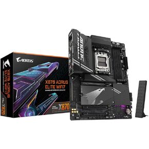 GIGABYTE X870 AORUS Elite WIFI7 AMD AM5 LGA 1718 Motherboard, ATX, DDR5, 4X M.2, PCIe 5.0, USB4, WIFI7, 2.5GbE LAN, EZ-Latch (Renewed) (Renewed)