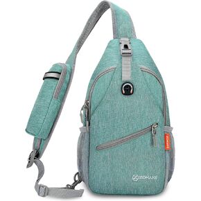 ZOMAKE Small Sling Bag, Travel Sling Backpack, Waterproof Hiking Cycling Crossbody pack for Men Women(Army Green)