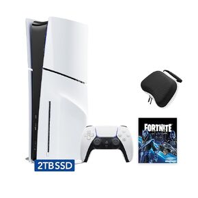 PlayStation 5 Slim Upgraded 2TB Disc Edition Fortnite Cobalt Star Bundle and Controller Case - White, Slim PS5 2TB PCIe SSD Gaming Console [video game] [video game] [video game] [video game] [video game] [video game] [video game] [video game] [video game]