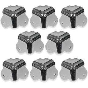 Seismic Audio - SARHW17-8 Pack of 2 Leg Nickel Corners Replacement for PA DJ Speakers Amp Cabinet Subwoofer