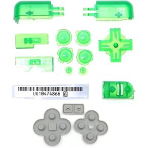 for NDSL Replacement ABXY L R Full Buttons Set with D-pad Key for Nintendo DS Lite NDSL Game Console with Conductive Rubber Button Pad (Red)