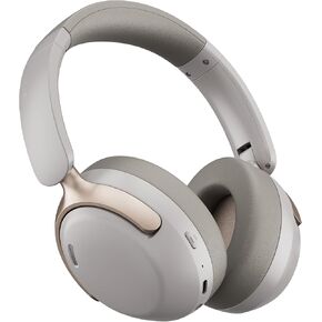 LORELEI QC30 Hybrid Active Noise Cancelling Headphones, 60H Playtime, Built-in Mic, Wireless Over Ear Headsets with Case,Bluetooth 5.4,Deep Bass Comfort Fit Soft-Earpads Fast Charging -Dunes Grey