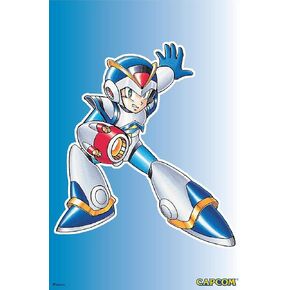 Laminated Mega Man X Armor Video Game Video Gamer Classic Retro Vintage 90s Gaming MegaMan Capcom Legacy Collection Megaman 11 Mega Man X Dr Wily Poster Dry Erase Wall Art 16x24