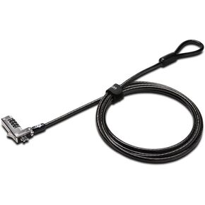 Kensington Slim Combo Lock for Standard Slot - Resettable - 4-Digit - Carbon Steel - for Notebook
