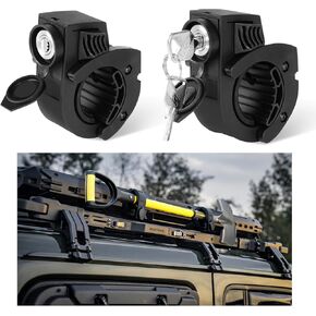 Shovel Holder Rubber Grip Mount Kit with Lock – Fits 0.79"-1.97" Tool Handles, Quick-Release for Off-Road Vehicles, Roof Racks, Molle Panels, SUVs, Trucks, UTVs, ATVs – Heavy-Duty, Anti-Theft Design