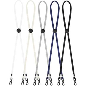 5PCS Hat Strap, Adjustable Hat Strap Clips Removable Chin Cord for Outdoor Activities, Anti-Lost and Anti-Wind Golfing, Fishing, Boating