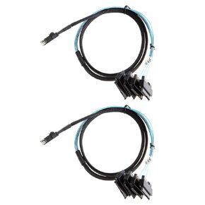 Mini SAS 36P SFF-8087 to 4 SFF-8482 HDD Connectors (SATA Power Cable), 2Pcs